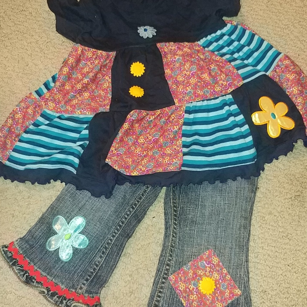 Girls Customized Jean Outfit 18 mo-2
